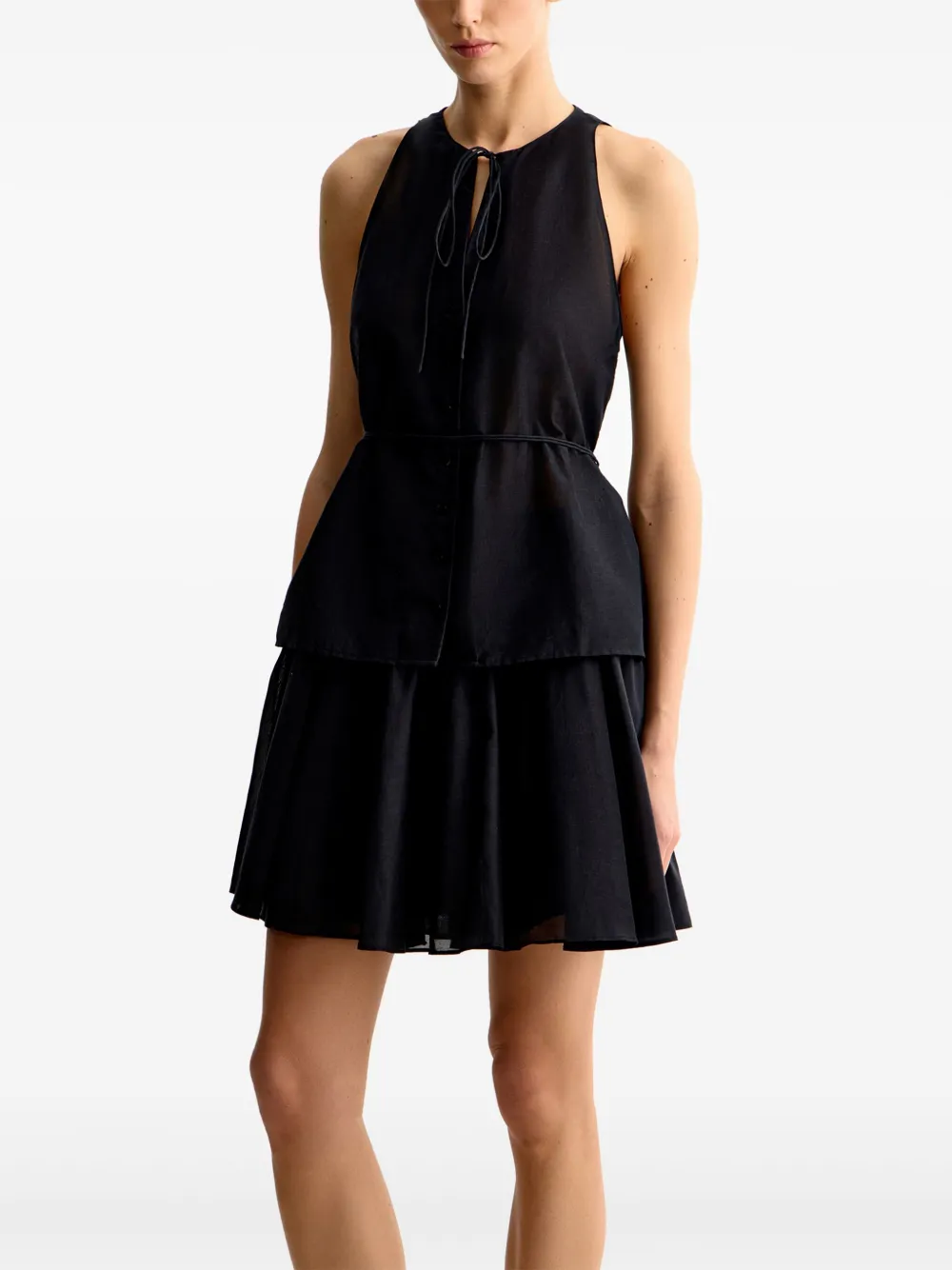 12 STOREEZ High waist mini-rok Zwart