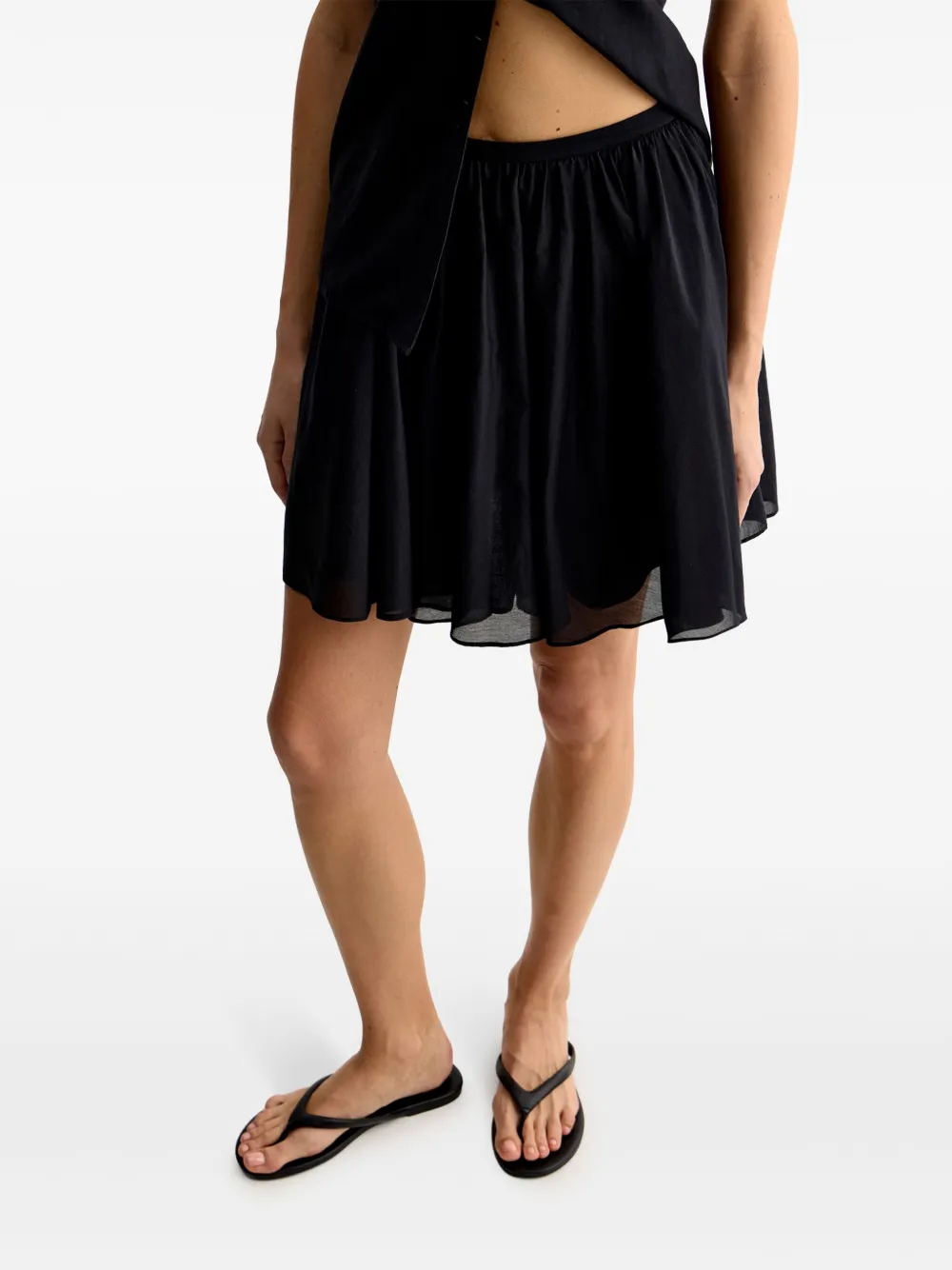 12 STOREEZ High waist mini-rok Zwart