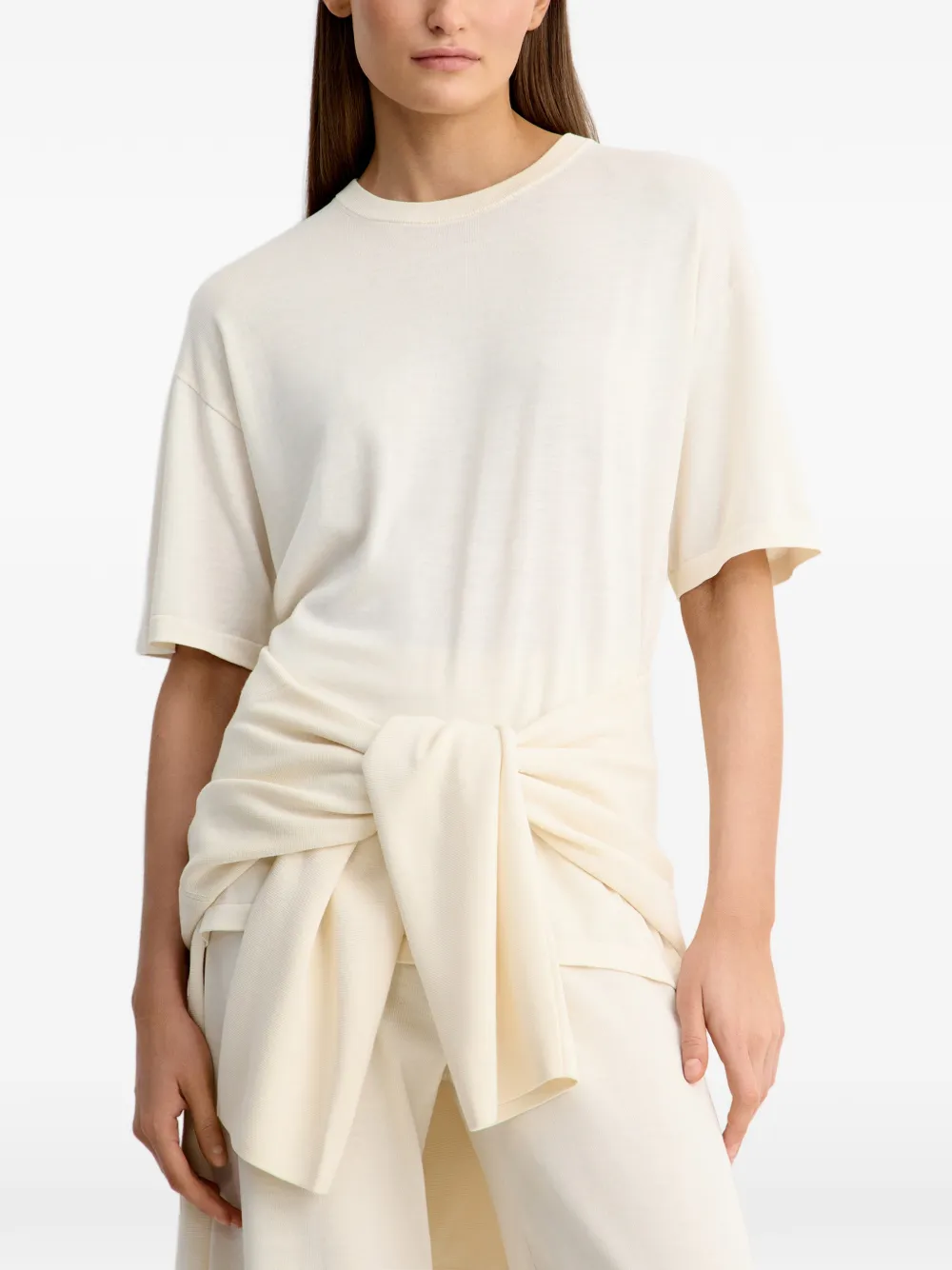 12 STOREEZ T-Shirt mit rundem Ausschnitt - Nude