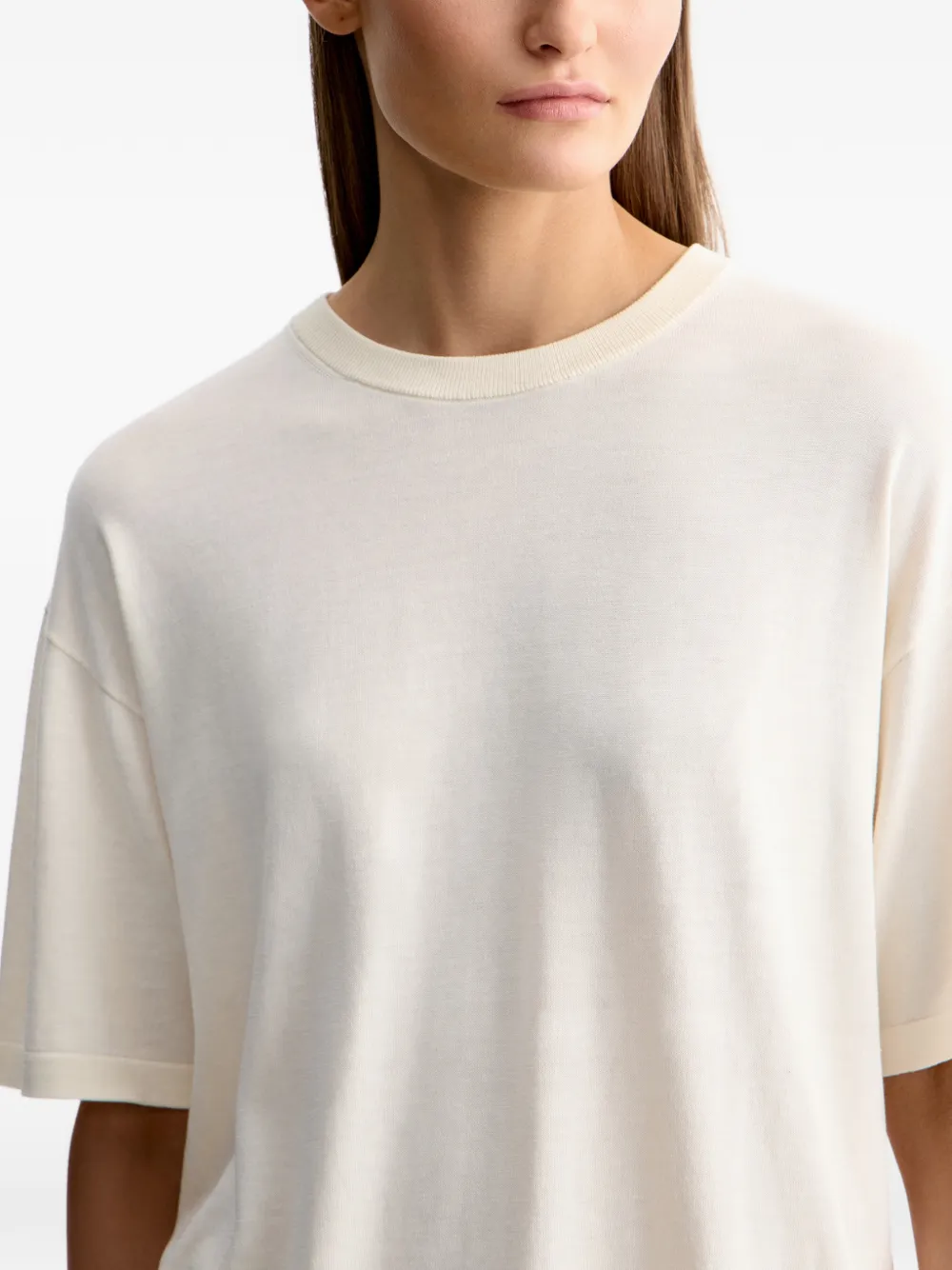 12 STOREEZ T-shirt met ronde hals Beige