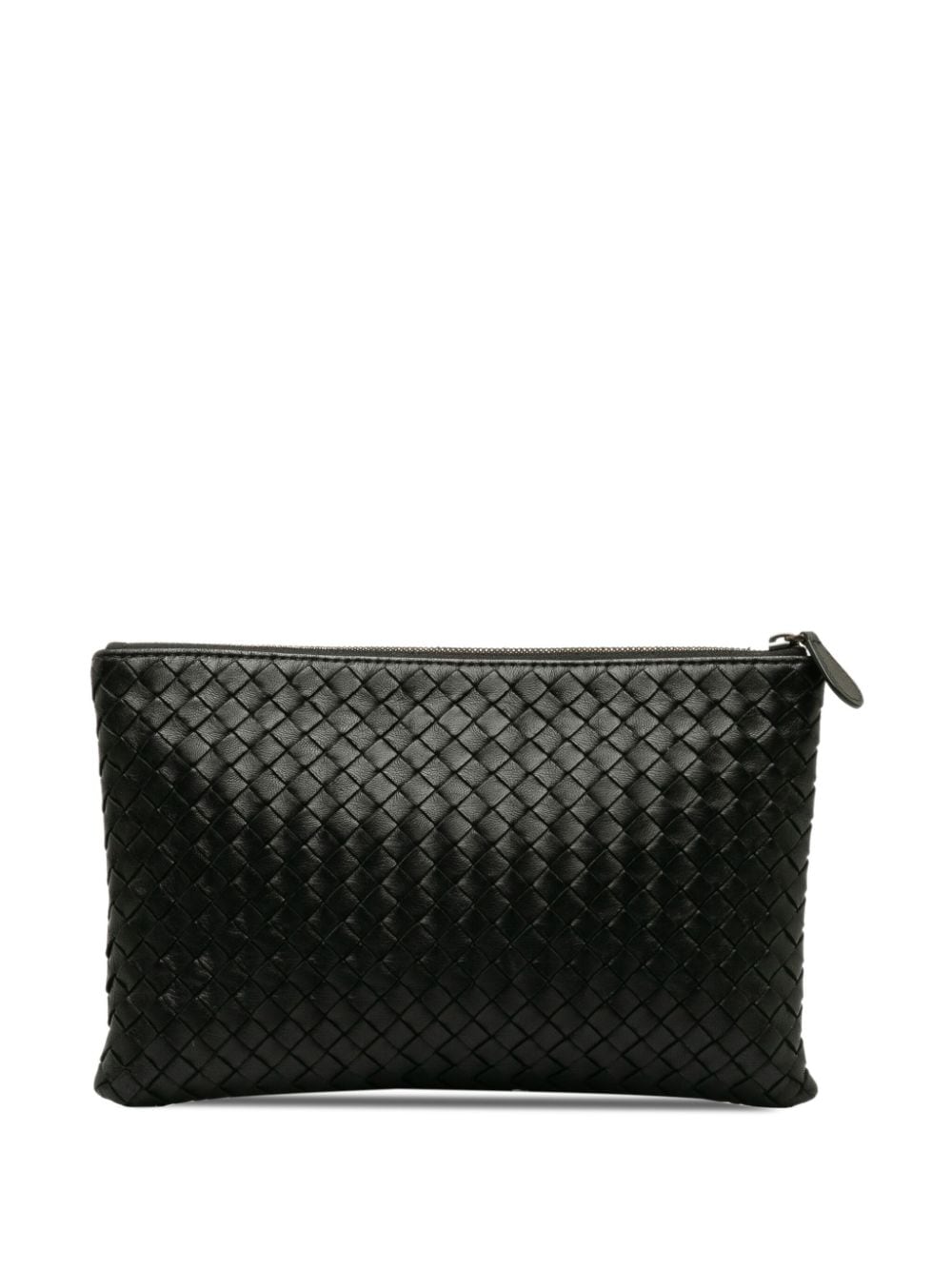 Pre-owned Bottega Veneta 2012-2023 Intrecciato Leather Clutch Bag In Black
