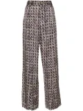 AERON Wellen abstract-print palazzo pants - Black
