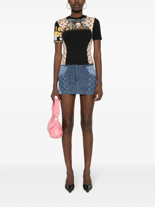 Marine Serre デニム ミニスカート | ブルー | FARFETCH JP