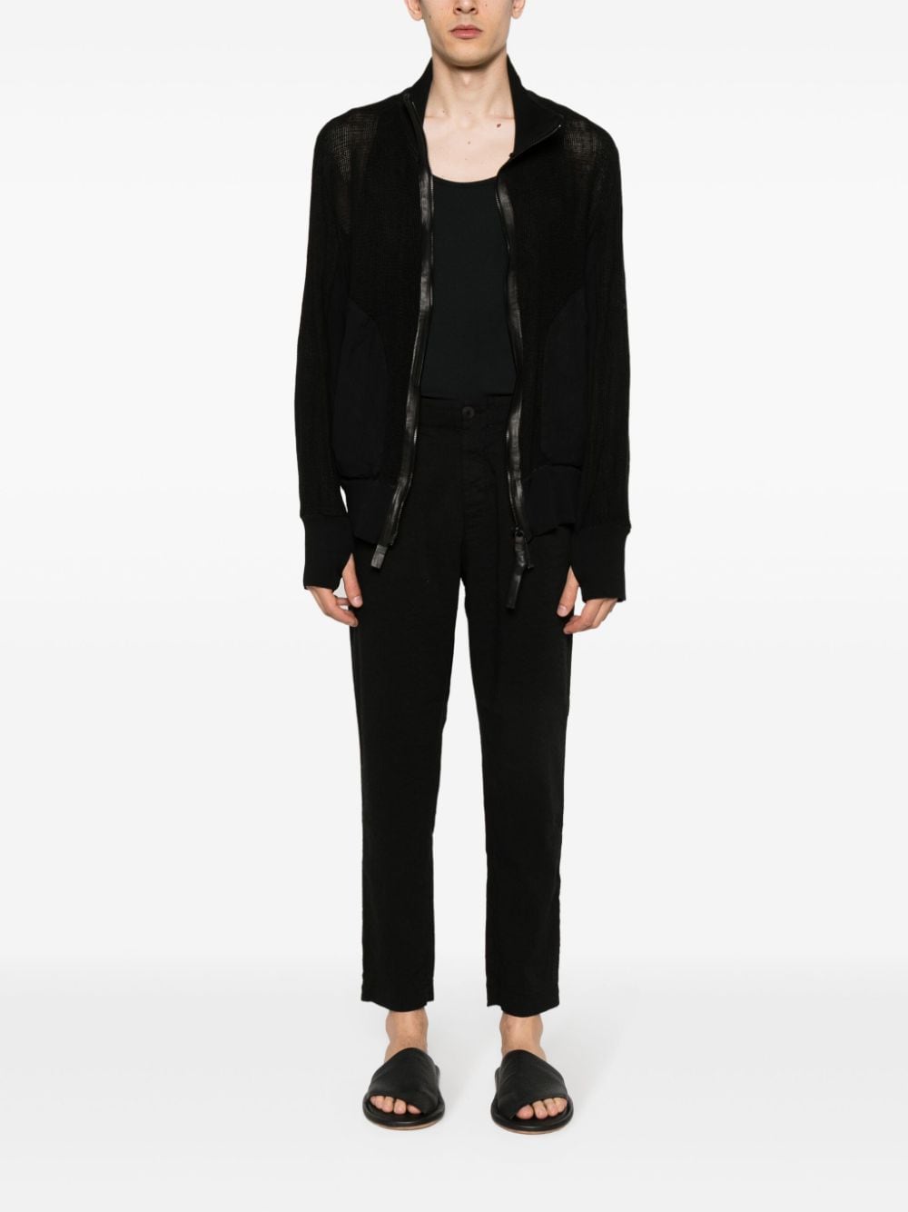 Shop Isaac Sellam Experience Open-knit Cardigan In Schwarz