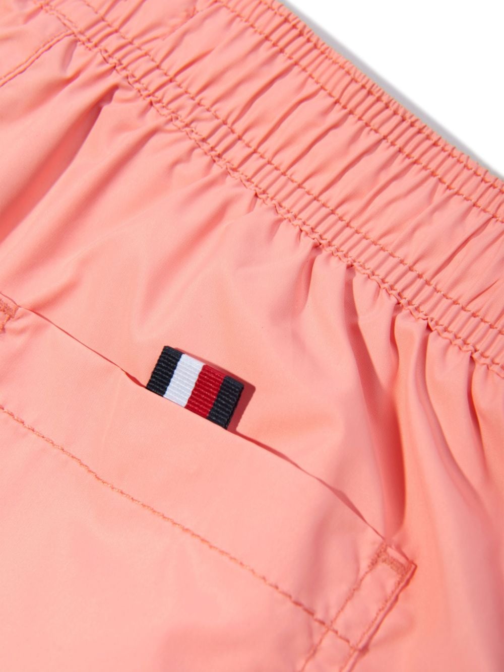 Shop Tommy Hilfiger Junior Logo-embroidered Swim Shorts In Pink