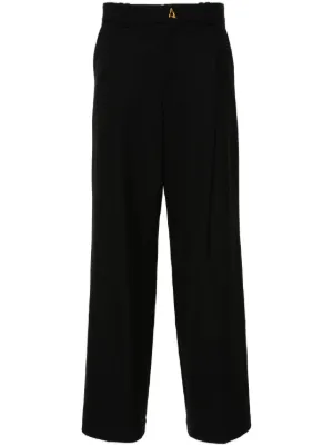 パンツ Aeron Wellen - Wide Leg Pants AERON Wellen wide-leg Trousers | Black | FARFETCH JO