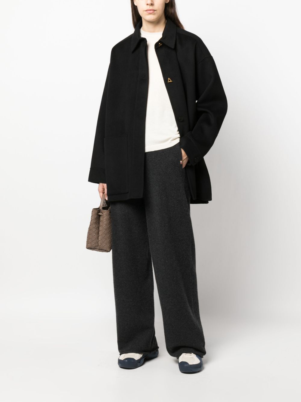 Shop Aeron Crane Wool-blend Jacket In Black