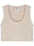 AERON Chancery cable-knit vest - White