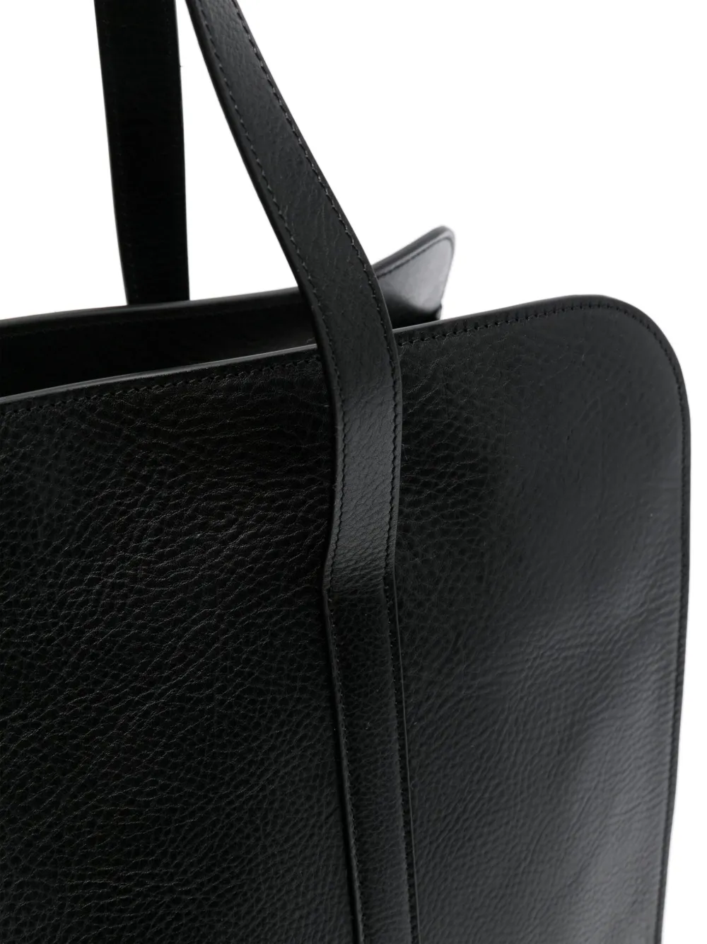 The Row Ben leren shopper Zwart