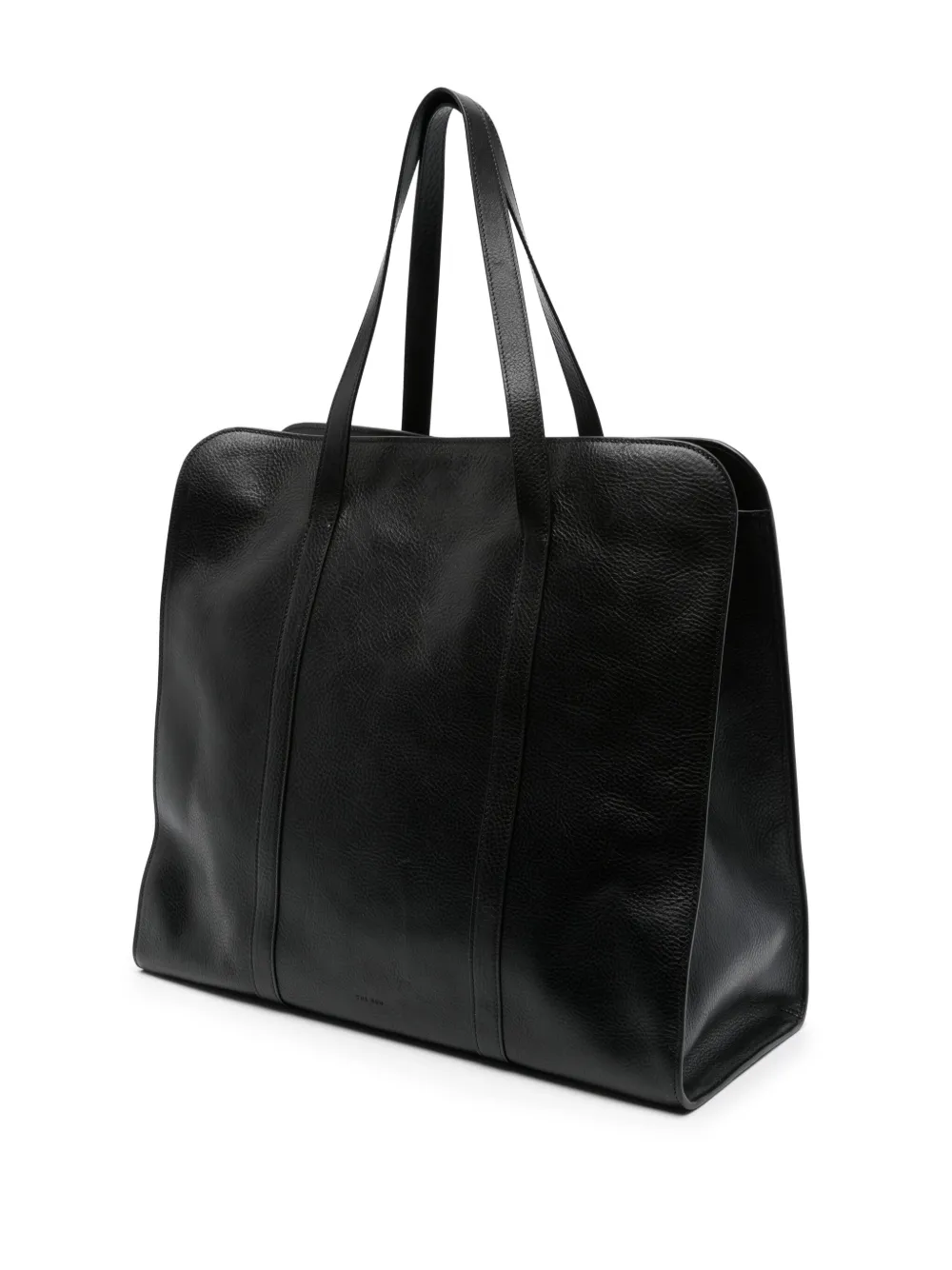The Row Ben leren shopper Zwart