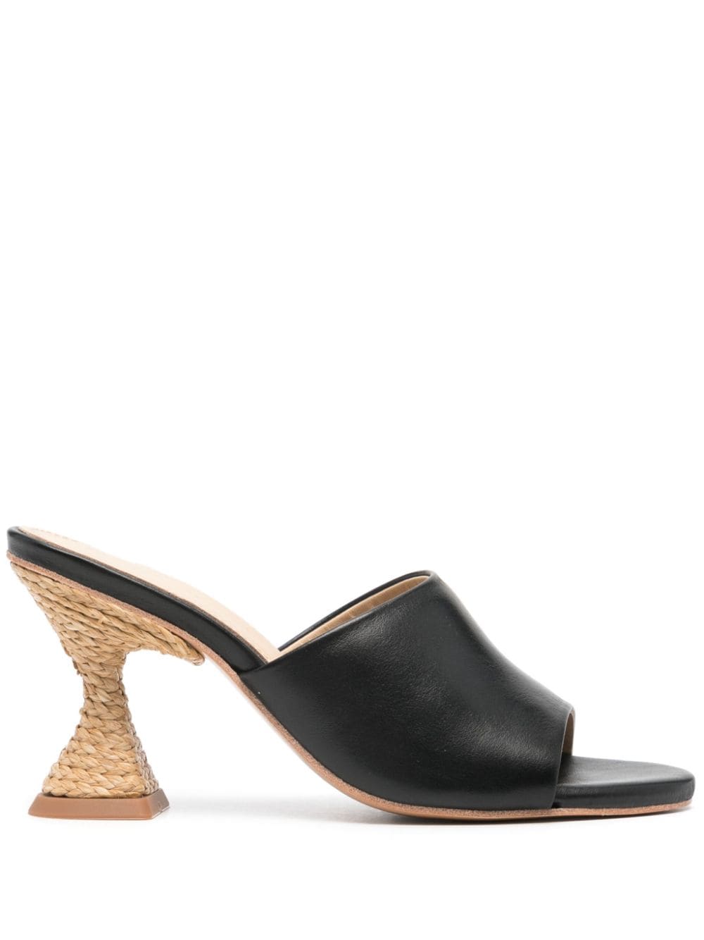 Paloma Barceló Brigite 90mm Jute Heel Sandals In Black