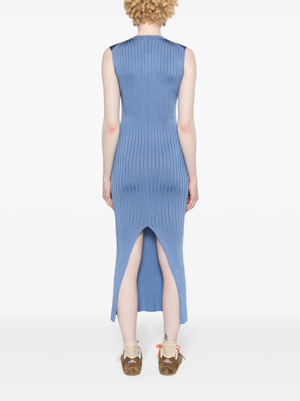 Marni Ribgebreide maxi-jurk Blauw