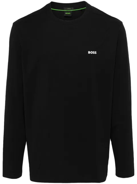 BOSS rubberised-logo long-sleeve T-shirt