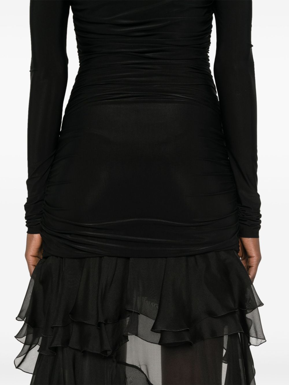 Shop Blumarine Asymmetric-design Dress In Black