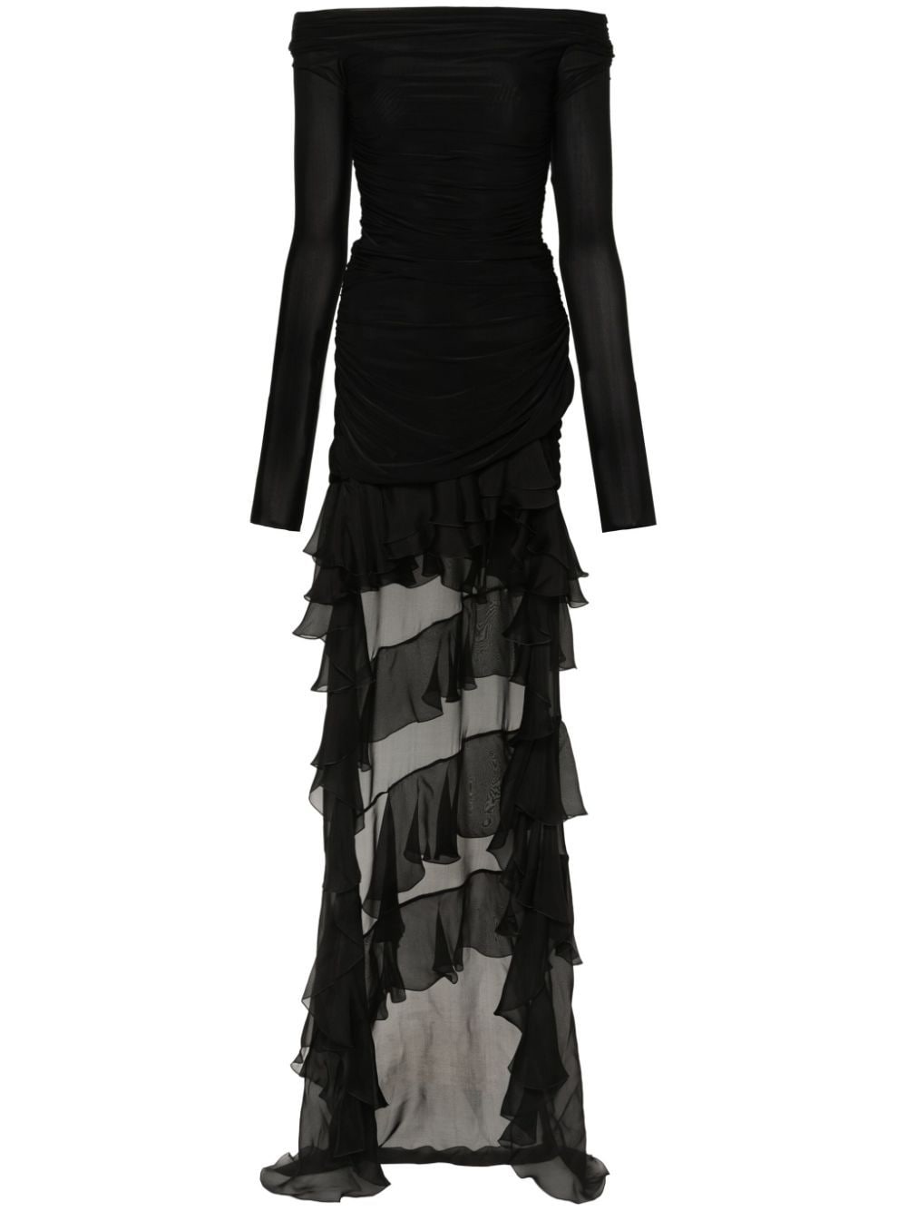 Shop Blumarine Asymmetric-design Dress In Black