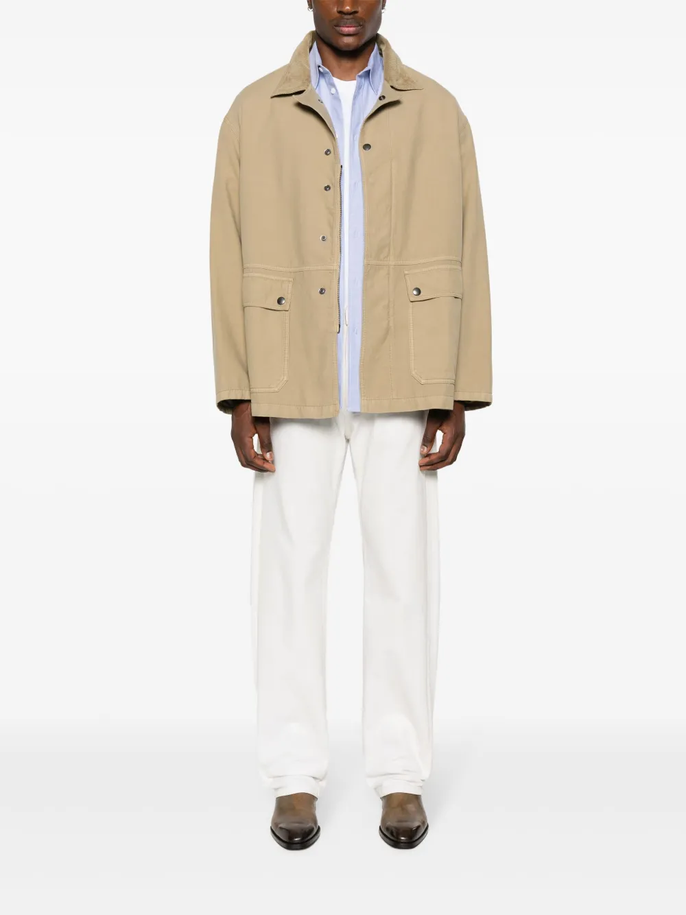 The Row Frank cotton jacket - Beige