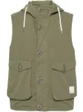 Emporio Armani hooded ripstop gilet - Green