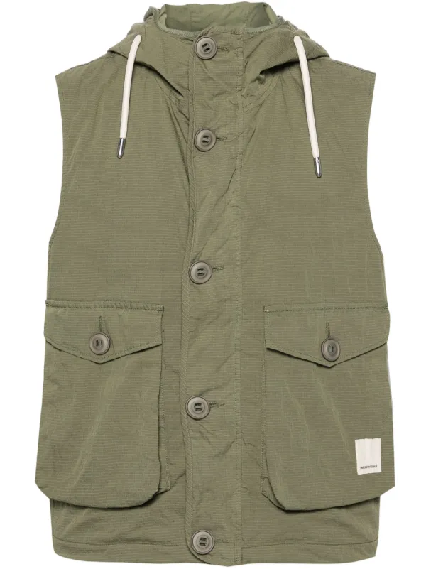 Emporio Armani Gilet a Capuche Vert FARFETCH FR