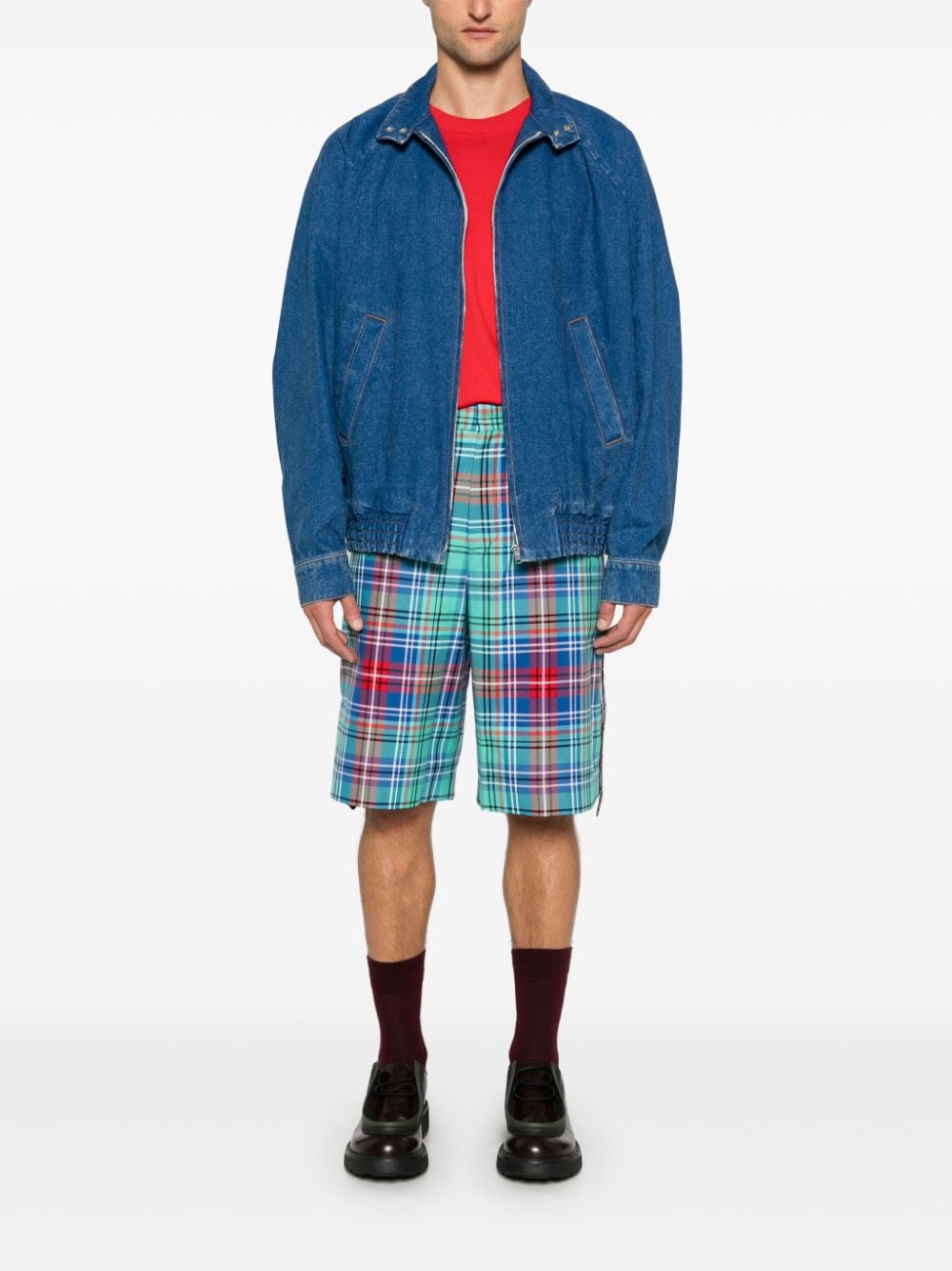 Shop Charles Jeffrey Loverboy Glasgow Shorts In Blue