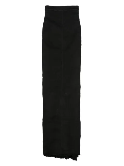 Rick Owens Dirt Pillar denim maxi skirt