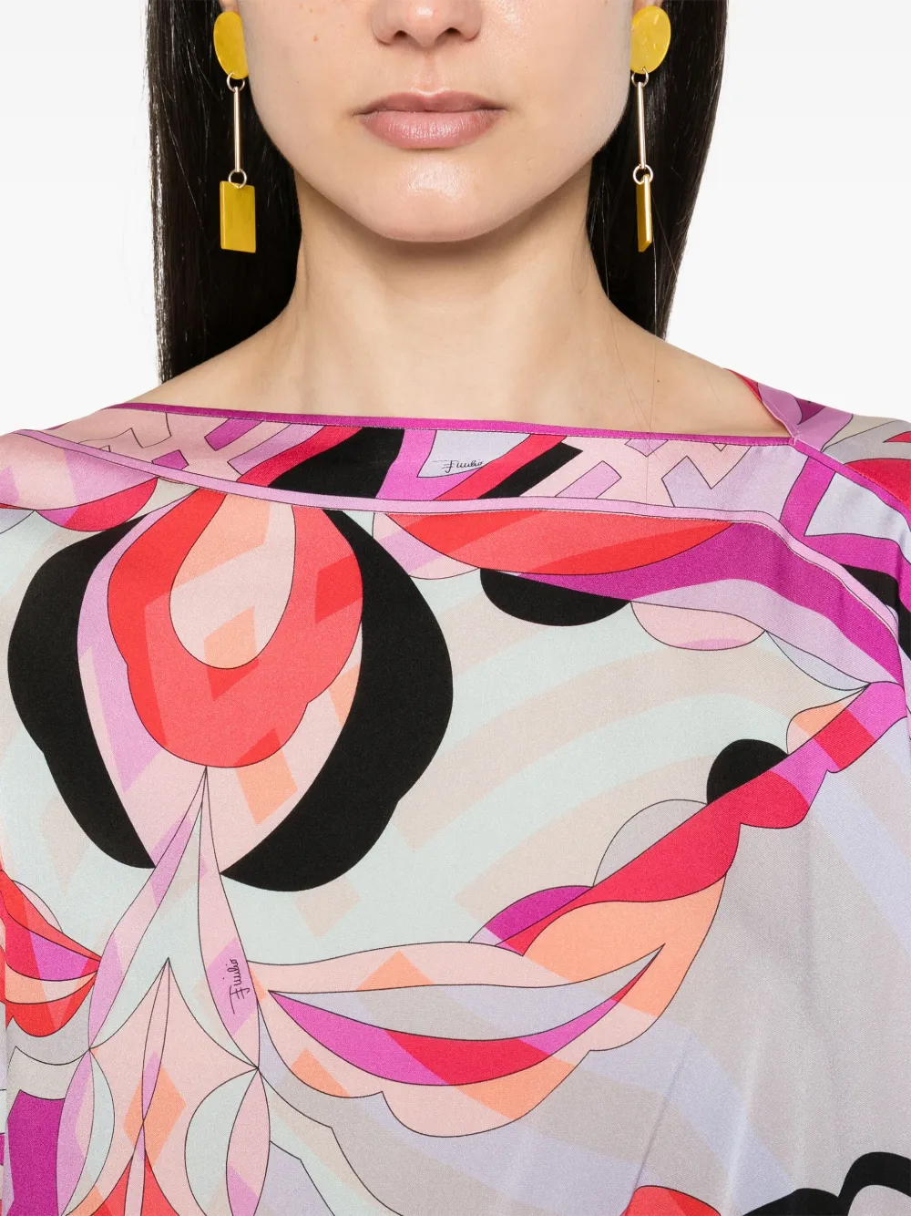 PUCCI Top met geometrische print Roze