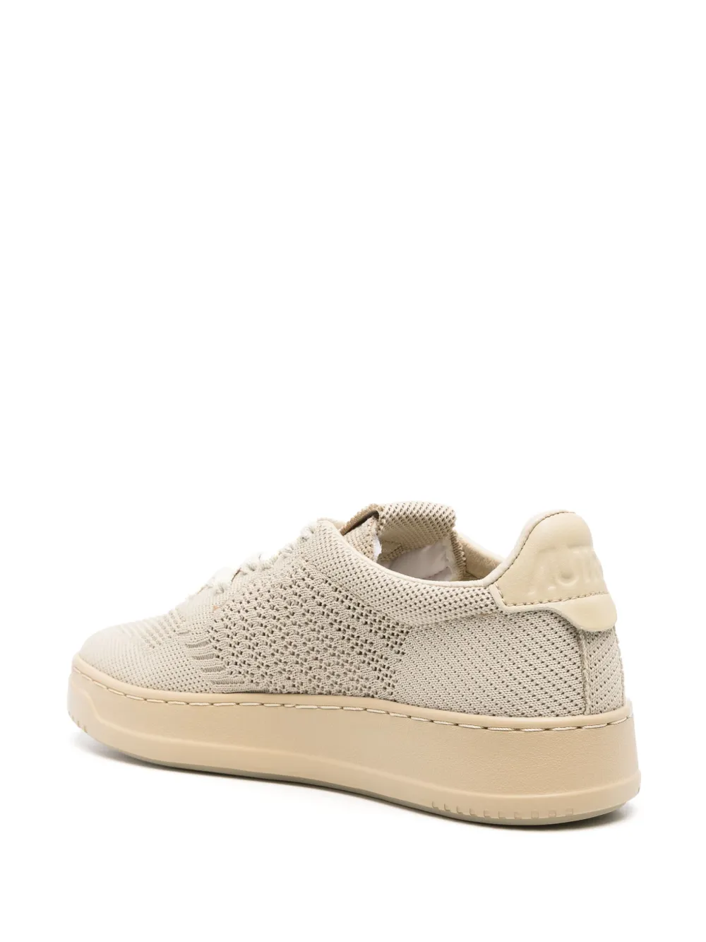 Shop Autry Logo-patch Open-knit Sneakers In Neutrals