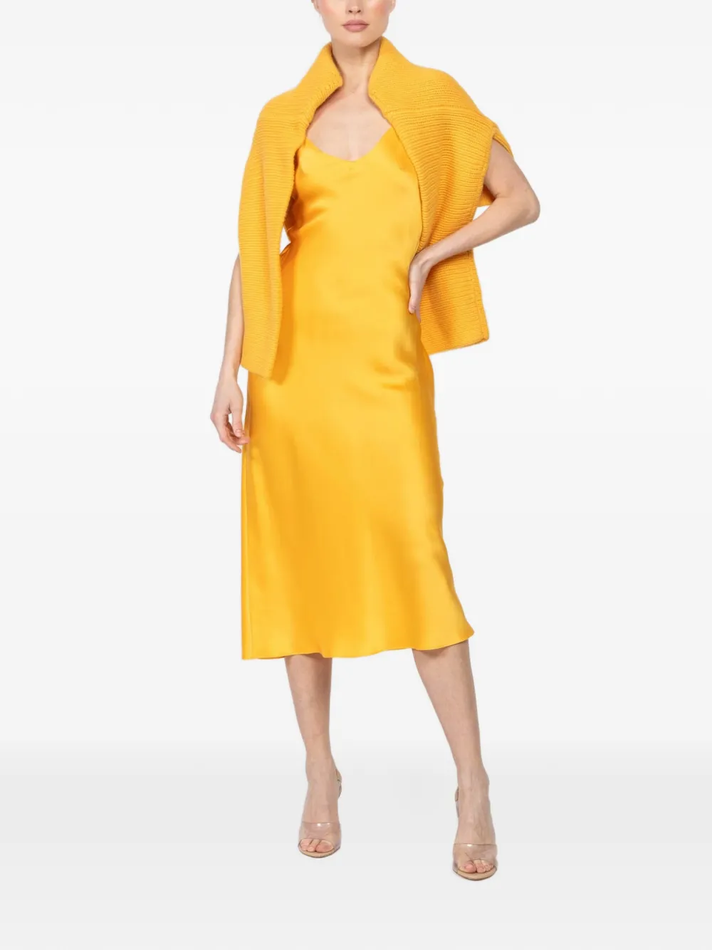 SABLYN Taylor V-neck slip dress - Geel