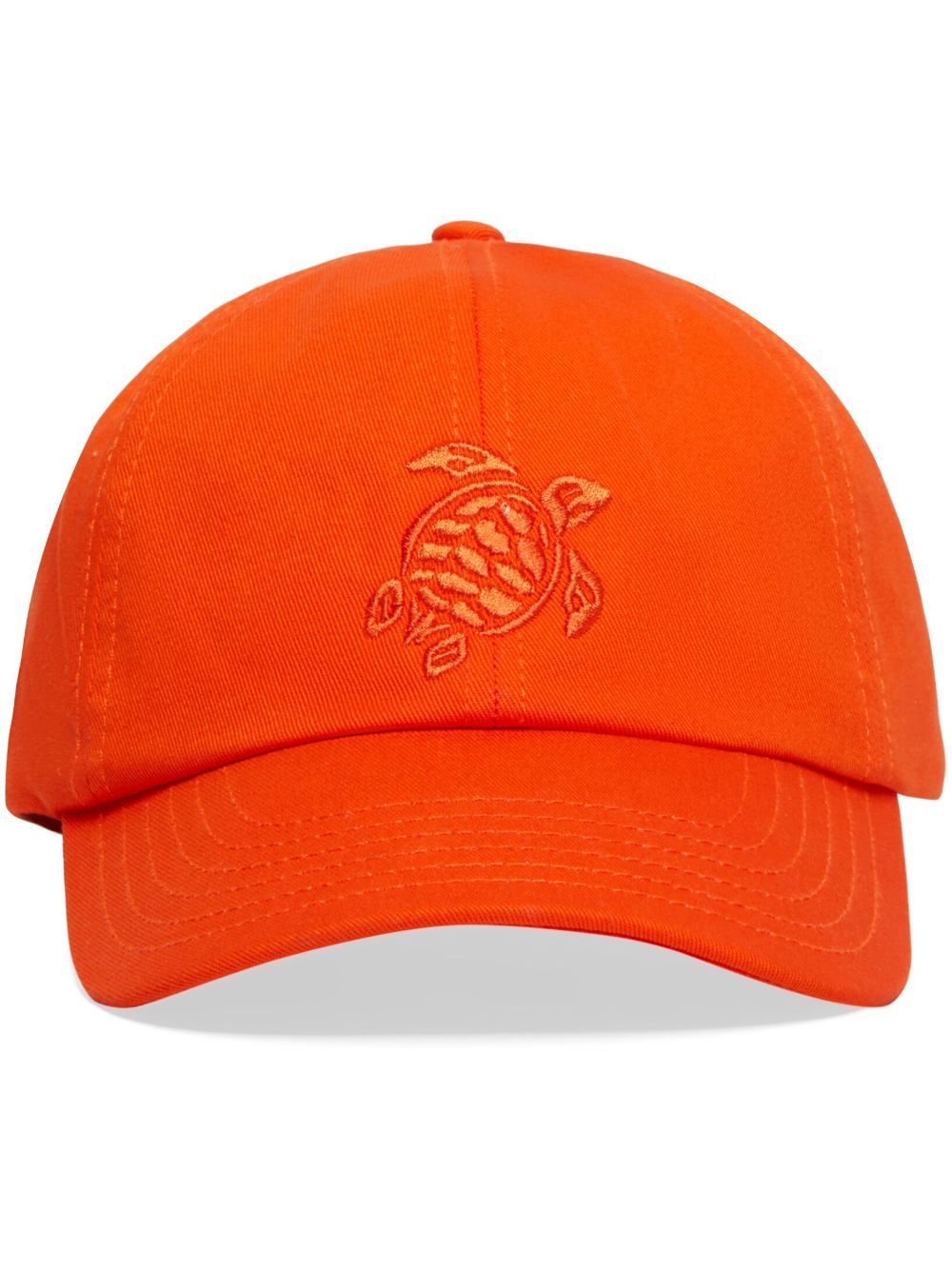 Vilebrequin turtle-embroidered cotton cap Rood