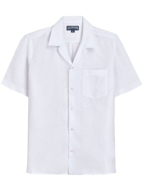 Vilebrequin camp-collar linen shirt 