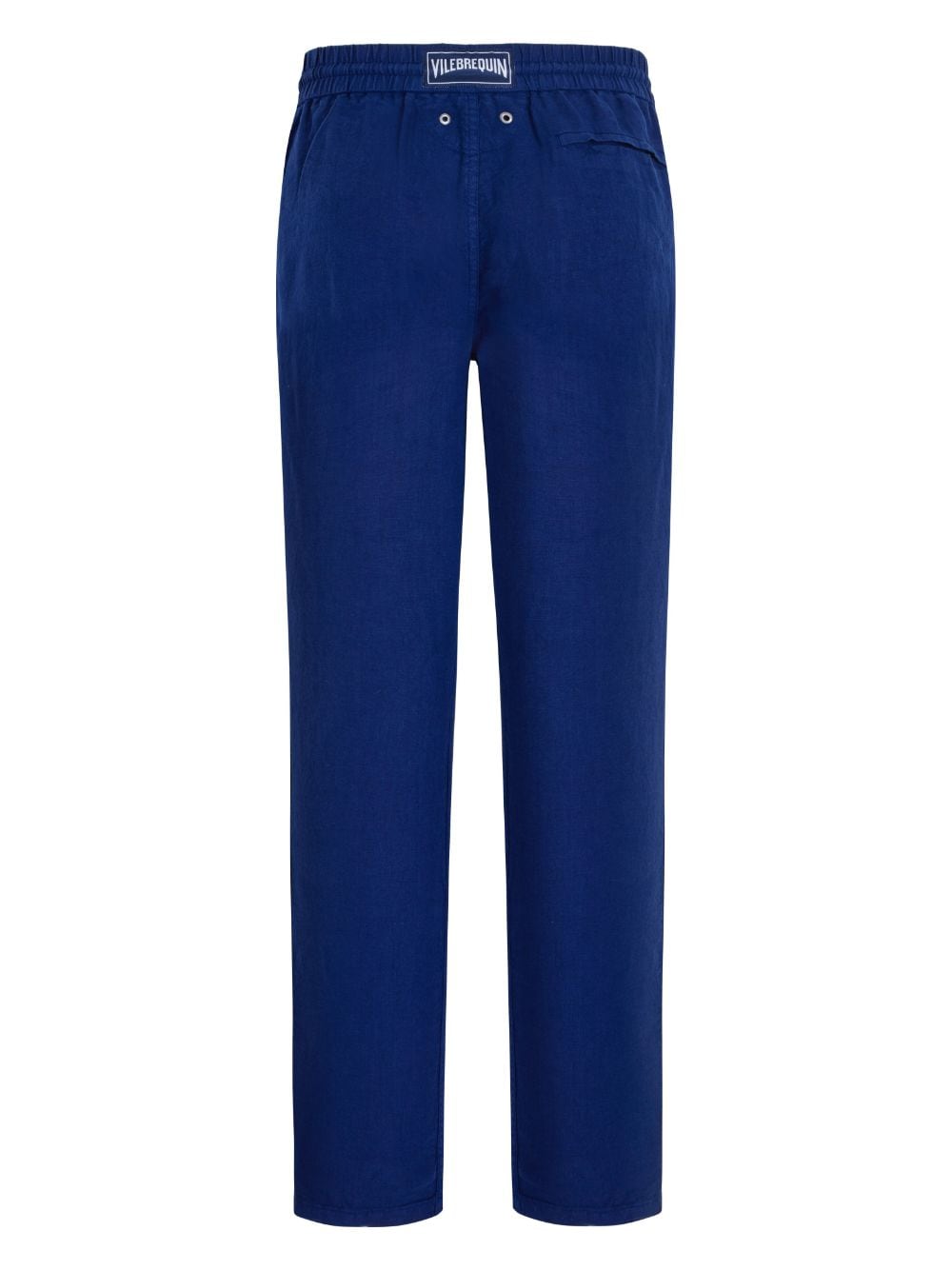 Vilebrequin drawstring straight-leg linen trousers - Blauw