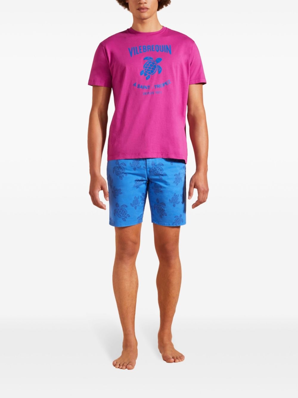 Vilebrequin logo-print cotton T-shirt - Roze
