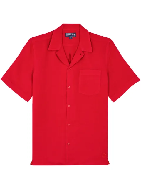 Vilebrequin short-sleeve linen shirt