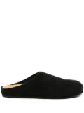 The Row almond suede sandals - Black