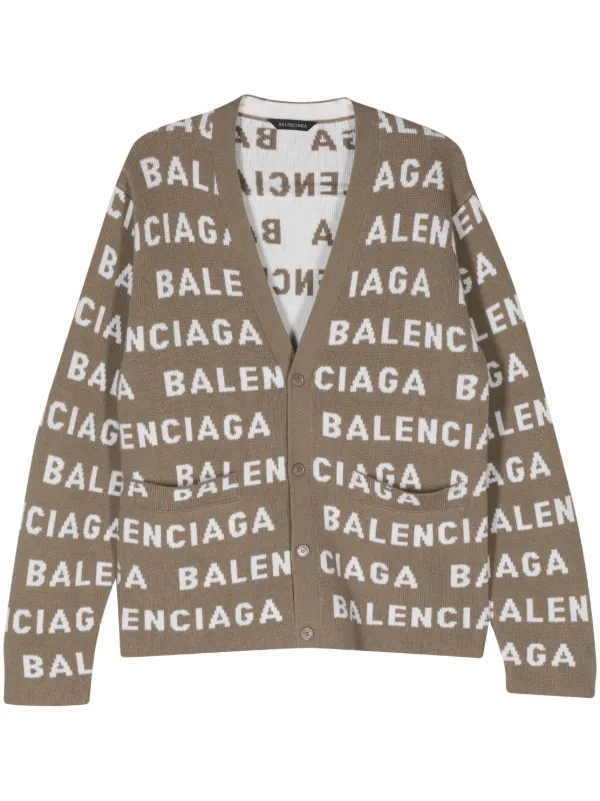 Balenciaga cardigan logo on sale