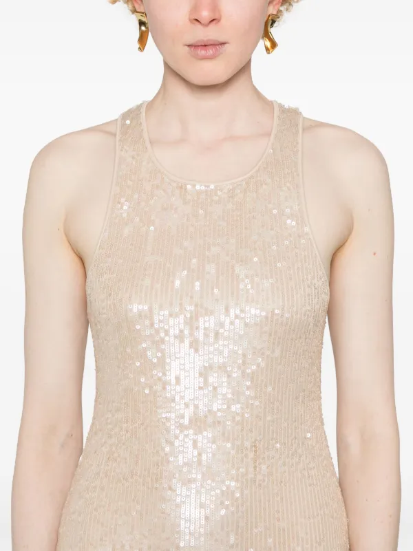 Elisabetta Franchi スパンコール ドレス | ニュートラル | FARFETCH JP