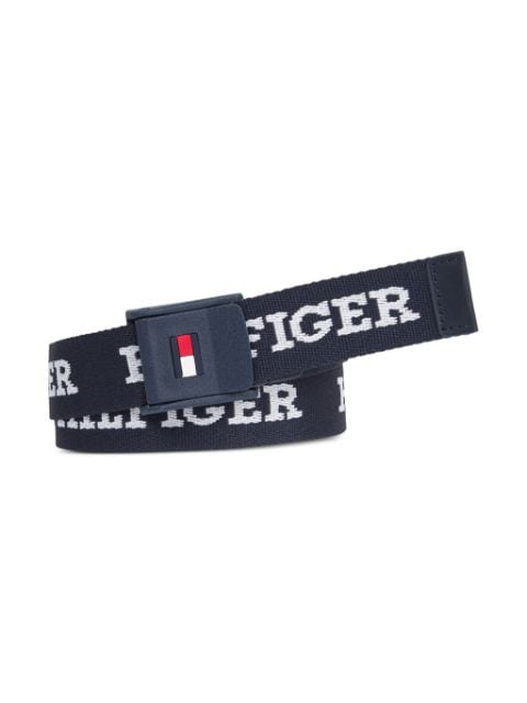 Tommy Hilfiger Junior حزام بمشبك منزلق ومزين بشعار الماركة
