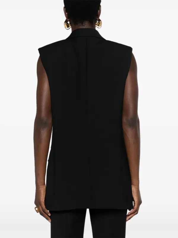 Gabriela Hearst Mayte double-breasted Vest | Black | FARFETCH UZ