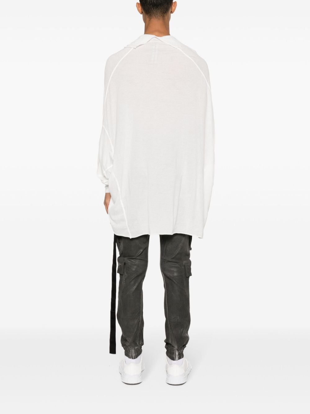 Shop Rick Owens Drkshdw Shroud Long-sleeve Vest In White