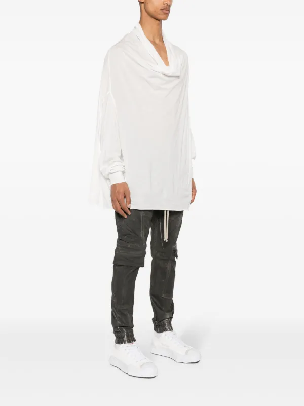 Rick Owens DRKSHDW Shroud ロングスリーブ トップ | ホワイト