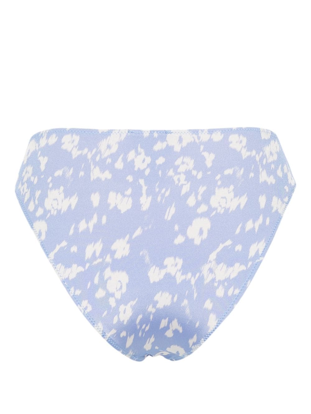 Shop Evarae Iza Leopard Bikini Bottoms In Blue