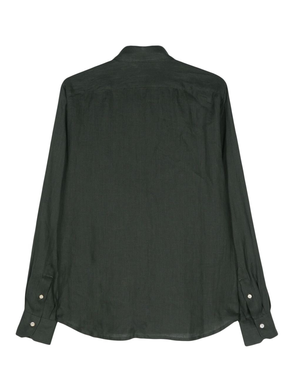 Kiton classic-collar linen shirt - Groen