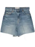 Reformation high-rise denim shorts - Blue