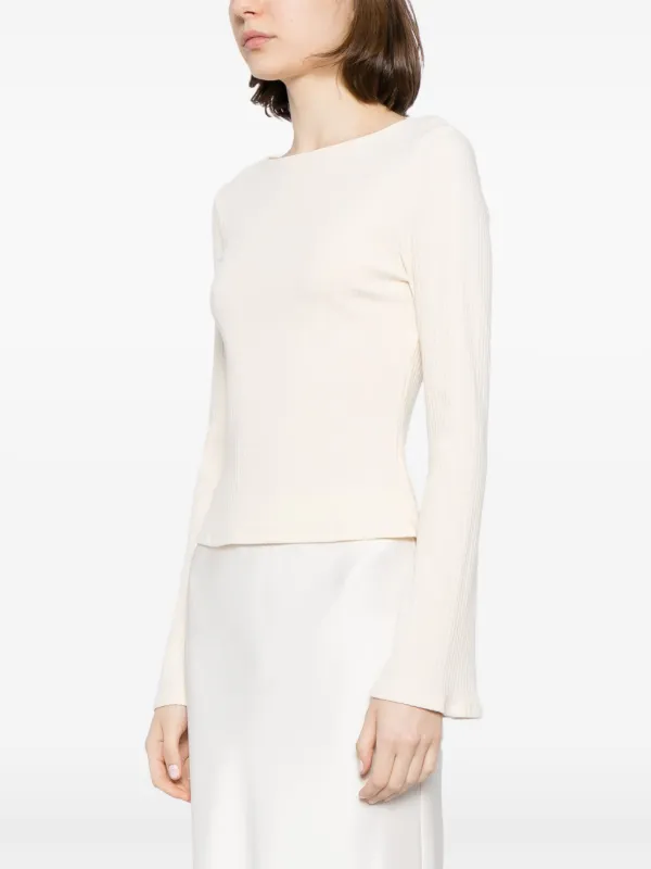 Reformation Miller Ribbed Top | Neutrals | FARFETCH