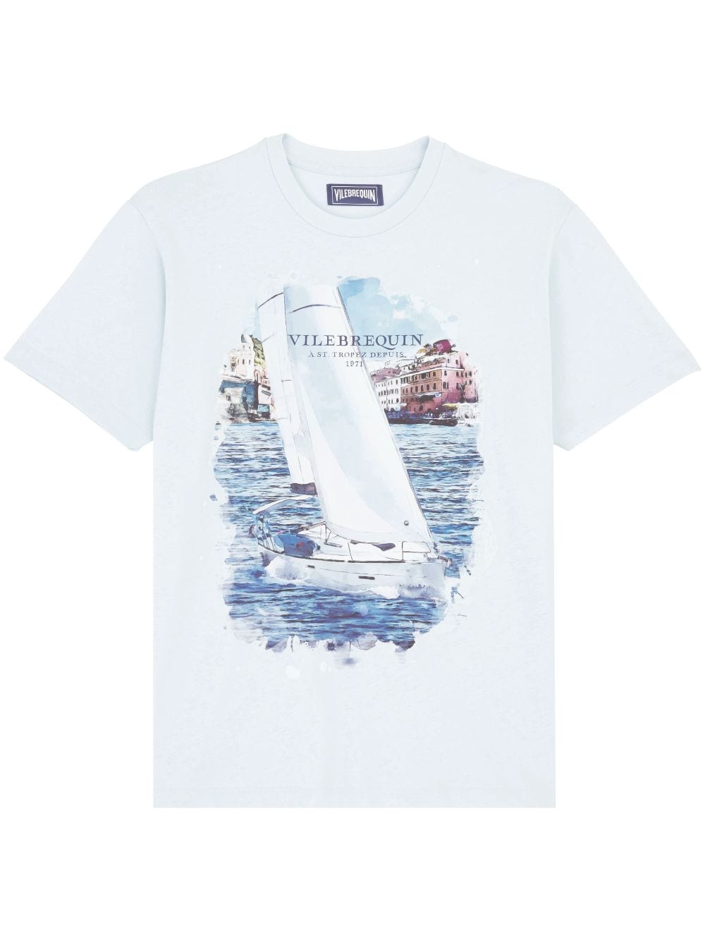 Vilebrequin Graphic-print Cotton T-shirt In Blue