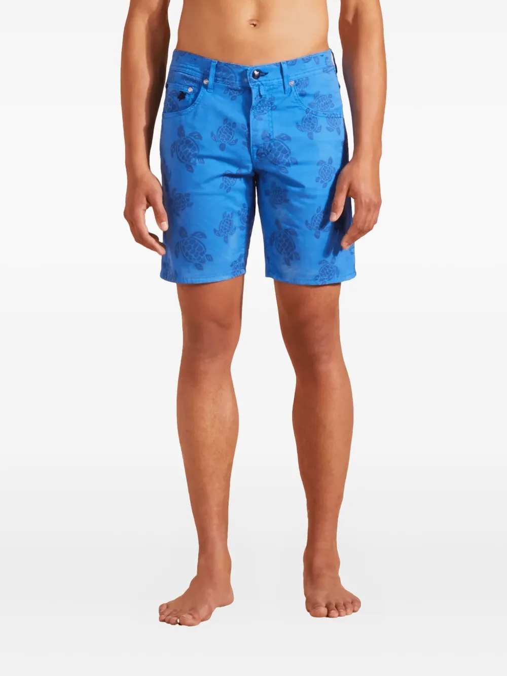 Vilebrequin Ronde Des Tortues shorts Blauw