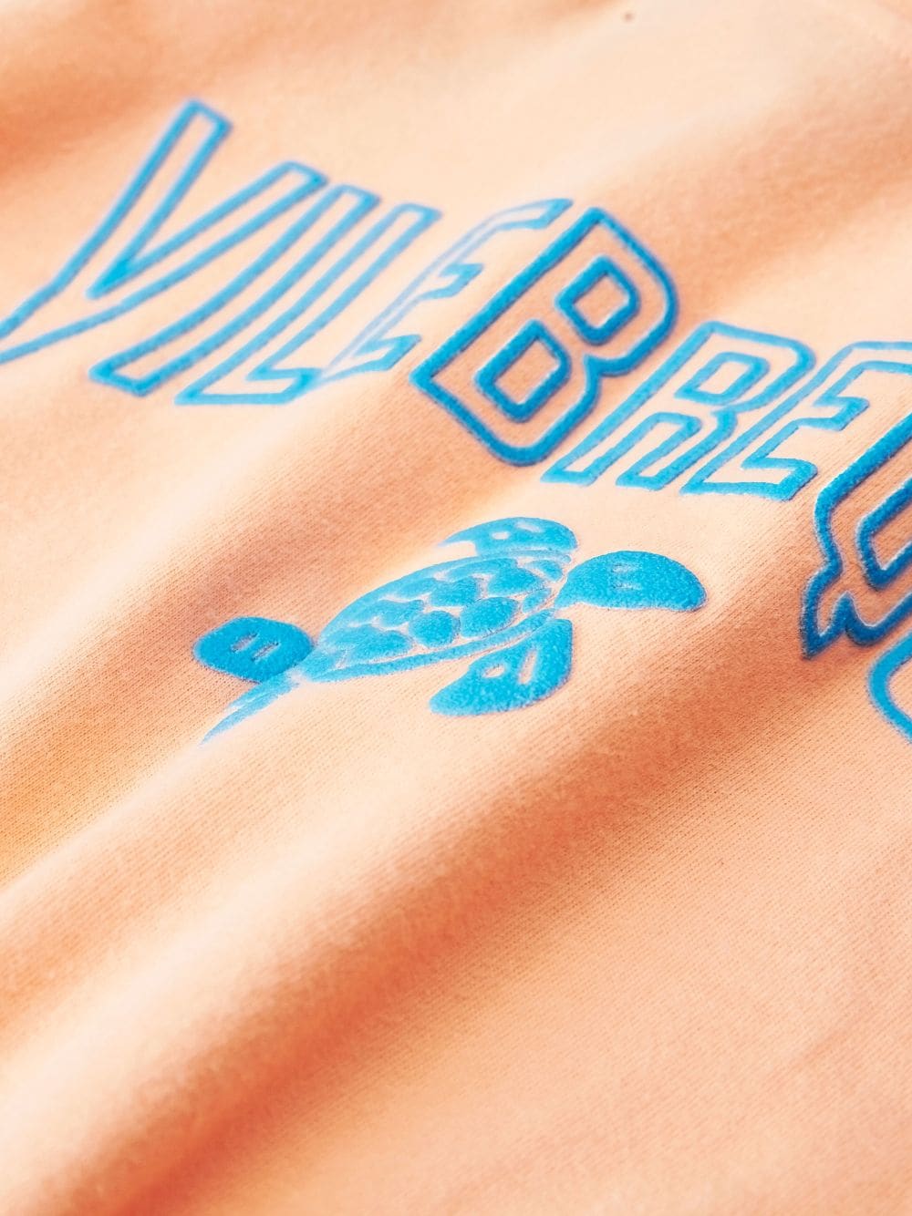Vilebrequin Kids T-shirt van biologisch katoen met logoprint Oranje