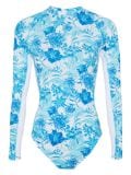 Vilebrequin tropical-print long-sleeve swimsuit - Blue