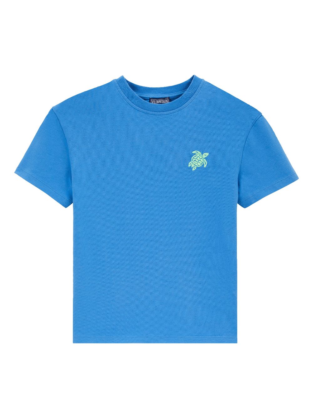 Vilebrequin Kids logo-embroidered organic cotton T-shirt Blauw