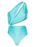 Amen asymmetric cut-out swimsuit - Blue