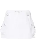 Coperni denim cargo mini skirt - White